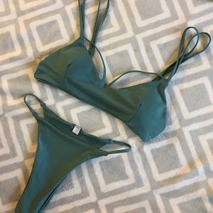 Zaful olive green bikini